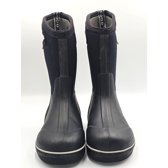 Bogs Youth Black Classic II Solid Waterproof Insulated Rain Snow Boots Sz 4 2915 - Picture 9 of 16